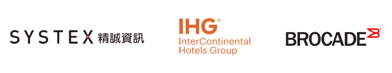 systex, ihg, brocade logos